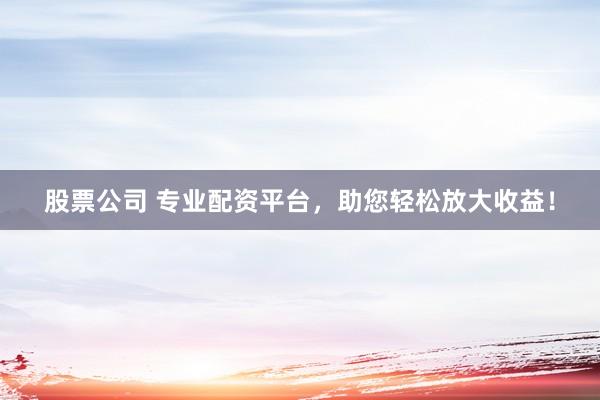 股票公司 专业配资平台，助您轻松放大收益！