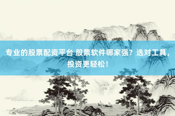 专业的股票配资平台 股票软件哪家强？选对工具，投资更轻松！