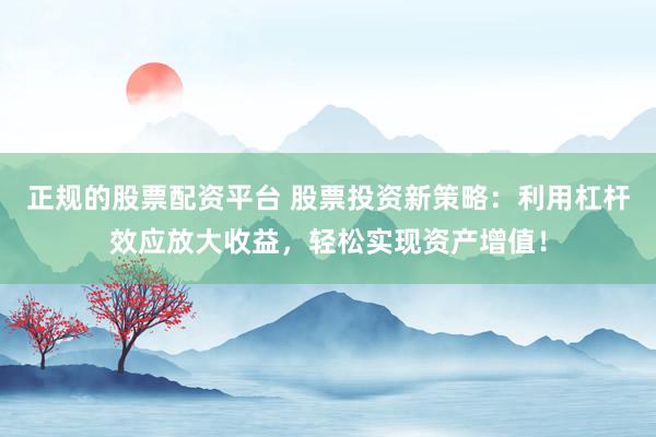 正规的股票配资平台 股票投资新策略：利用杠杆效应放大收益，轻松实现资产增值！