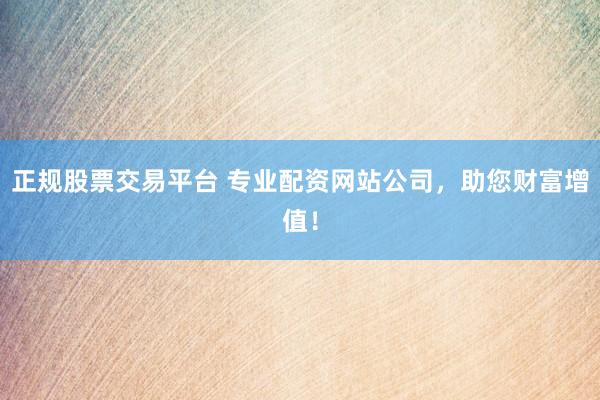 正规股票交易平台 专业配资网站公司，助您财富增值！