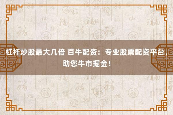 杠杆炒股最大几倍 百牛配资：专业股票配资平台，助您牛市掘金！