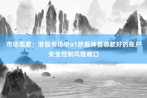 市场观察：港股市场中a1炒股神器哪款好的账户安全控制风险敞口