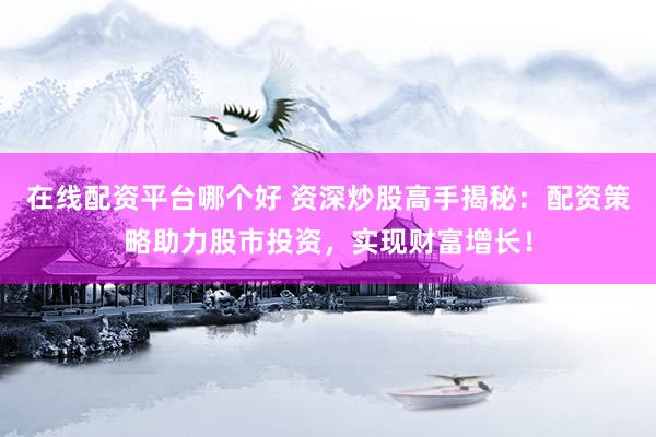 在线配资平台哪个好 资深炒股高手揭秘：配资策略助力股市投资，实现财富增长！