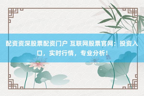 配资资深股票配资门户 互联网股票官网:投资入口,实时行情,专业分析!